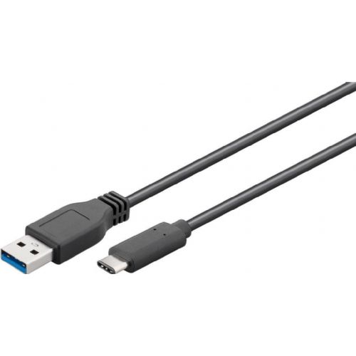 Podatkovni kabel MicroConnect Kabli USB-C 3.2 Gen1 na USB-A, 3m, 5 Gbps, črn, za hitro polnjenje