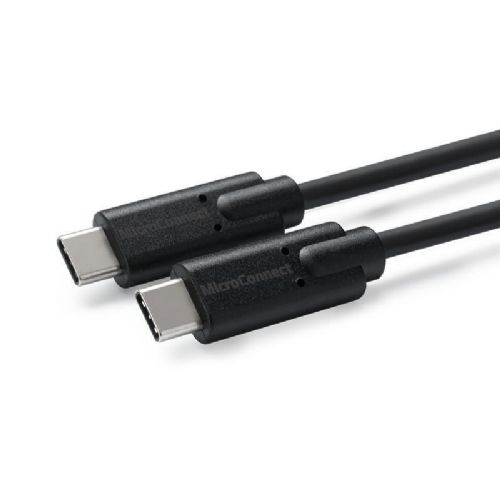 MicroConnect Kabel USB C-C 3.2 Gen2x1, 1m, črn 100W, 10Gbps, 4K60Hz