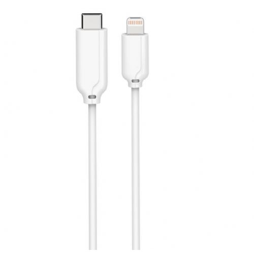 Kabel MicroConnect USB-C – Lightning MFI 2 m, bele barve