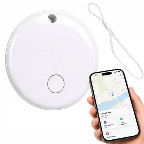 Mini obesek iskalec ključev bluetooth GPS lokator IOS bel