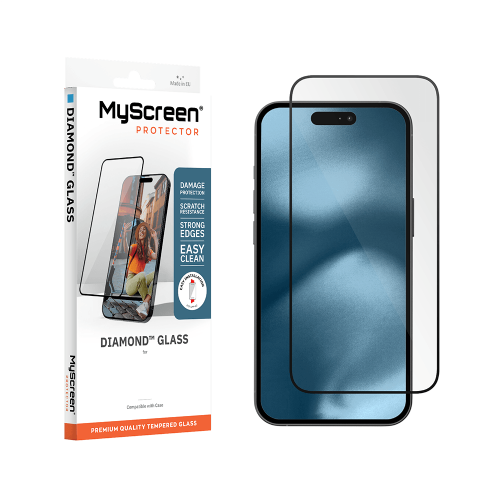 Zaščitno steklo in folija MyScreen protector Diamond Glass New iPhone 14 Pro Max 9H, Full Cover, 3D robovi, oleofobni premaz