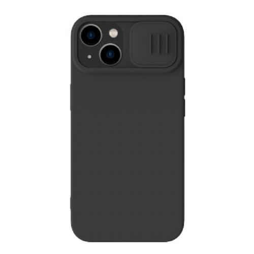 Nillkin CamShield Silky Silicone Case za iPhone 15 Plus (črna)