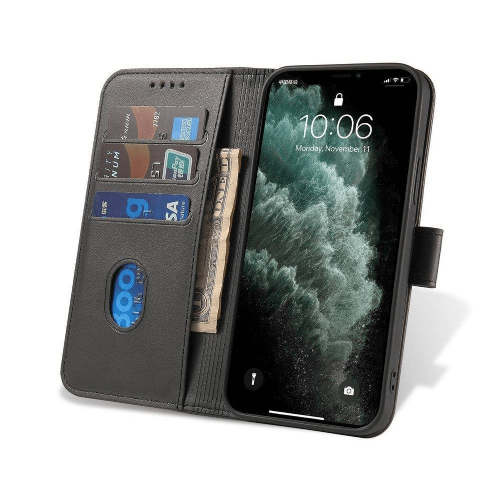 Onasi Wallet denarnica usnjena preklopna torbica Samsung Galaxy A14 - črna
