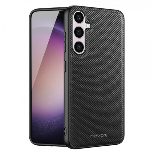 Ovitek za telefon Nevox StyleShell NYLO, za Samsung Galaxy S25 Plus, črna