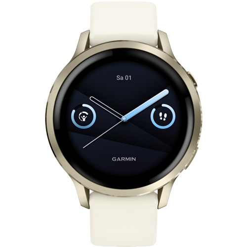 Pametna ura Garmin Venu 4 41mm zaslon na dotik, silikon bež pašček, polnilna baterija, SOC modul