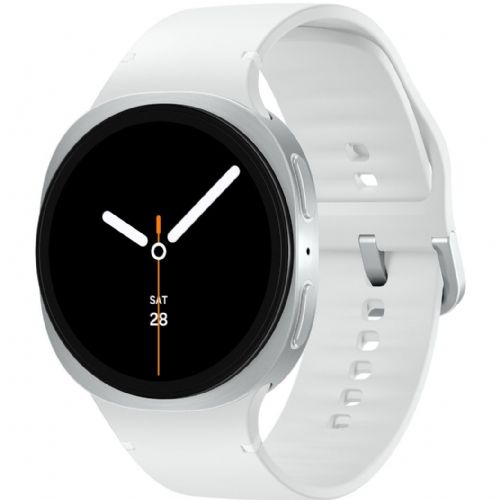 Pametna ura Samsung Galaxy Watch8 44 mm AMOLED zaslon, vodoodpornost 5 ATM, športni pašček M/L, GPS, do 40 ur baterije, srebrna