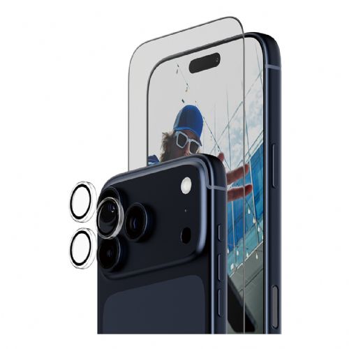 Zaščitno steklo PanzerGlass Osnovni paket 2-v-1 za iPhone 17 Pro Max, 60 % reciklirano kaljeno steklo, zaščita za zaslon in kamero, odporen na praske in udarce, enostavna namestitev