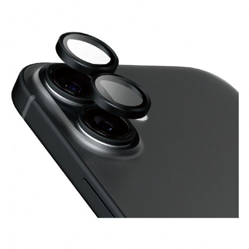 Zaščita kamere telefona PanzerGlass Hoops keramično steklo, titanov okvir, za iPhone 16/16 Plus, odporna na praske in udarce, enostavna namestitev