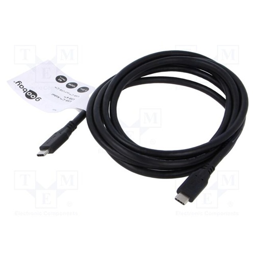 Podatkovni kabel Goobay USB4 Gen 3x2, USB-C na USB-C, 40 Gbit/s, PD 100 W, 2 m, črn