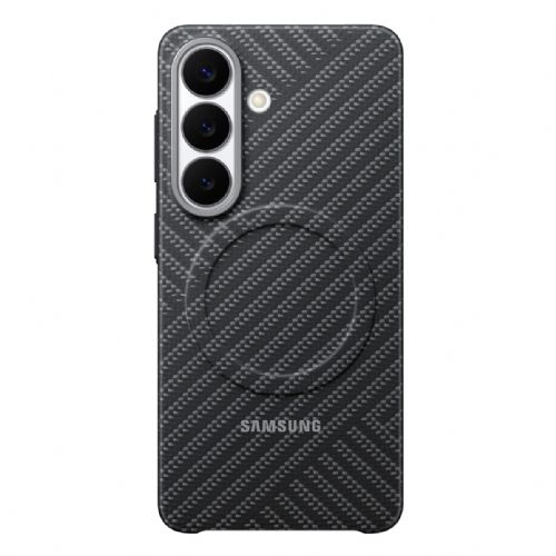 Ovitek za telefon Samsung Galaxy S26 karbon temno siv, magneten, odporen na praske, podpora brezžičnemu polnjenju