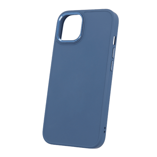 Satin silikonski ovitek za iPhone 14 Pro Max -  moder