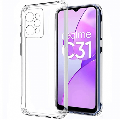 Silikonski ovitek ANTISHOCK za Realme C35 - prozoren