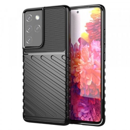 Silikonski ovitek Thunder Armor za Samsung Galaxy S21 Plus G996 - črn