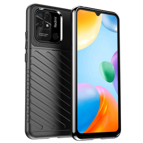 Silikonski ovitek Thunder Armor za Xiaomi Redmi 10C - črn