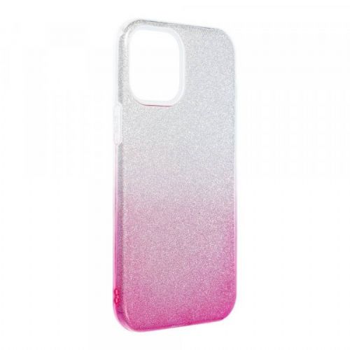 Silikonski ovitek z bleščicami Bling 2v1 za iPhone 13 Pro - srebrno roza