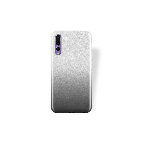 Silikonski ovitek z bleščicami Bling 2v1 za Samsung Galaxy A42 5G A426 - srebrno siv