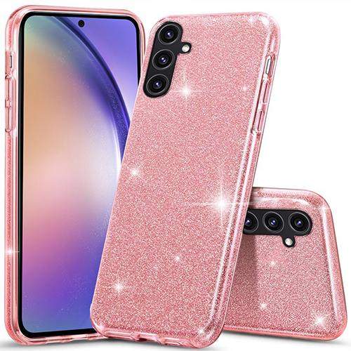 Silikonski ovitek z bleščicami Bling za Samsung Galaxy A26 - roza