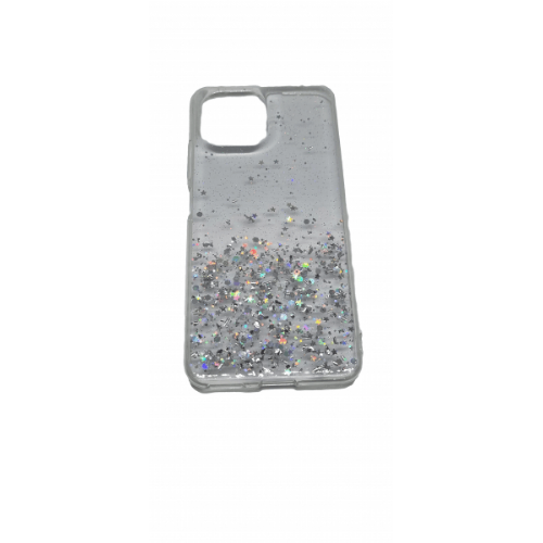 Silikonski ovitek z bleščicami SPARKLE za iPhone 15 - prozoren