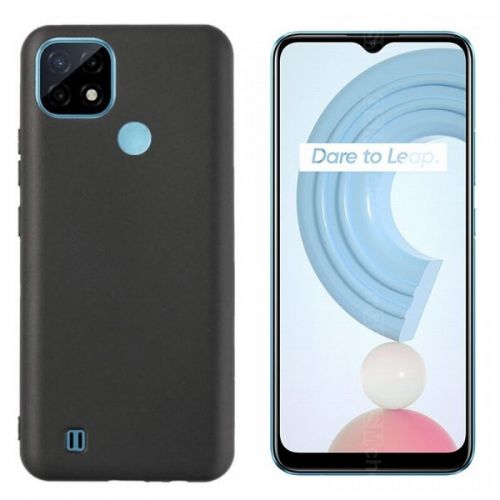 Silikonski ovitek za Realme C21 - mat črn