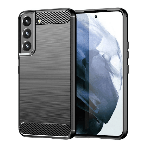 Ovitek Carbon za Samsung Galaxy A57, silikonski, mat tekstura, zaščita pred udarci, črne barve