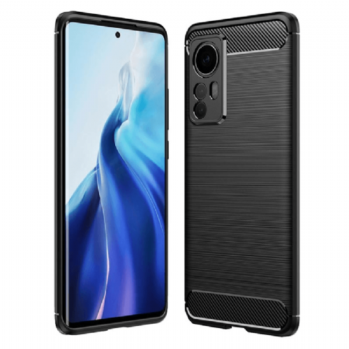 Silikonski ovitek za Xiaomi 12 - mat carbon črn