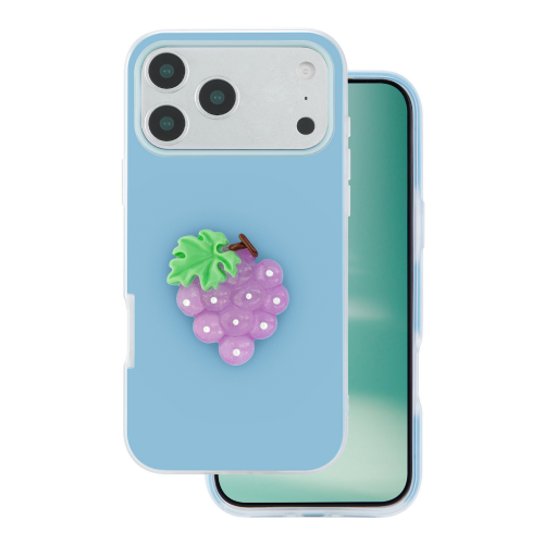Ovitki za telefon Onasi Tutti Frutti 2v1 za iPhone 17 Pro Max, moder, dvoslojni, TPU+PC, frosted efekt, izboljšan oprijem