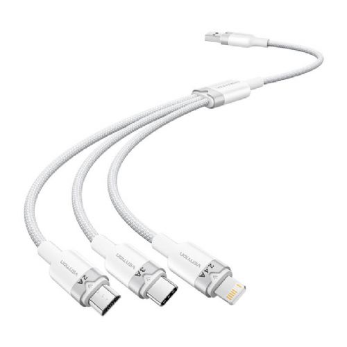 USB 2.0 A na 3v1 3A kabel Vention CTPWG 1.5M (bel)