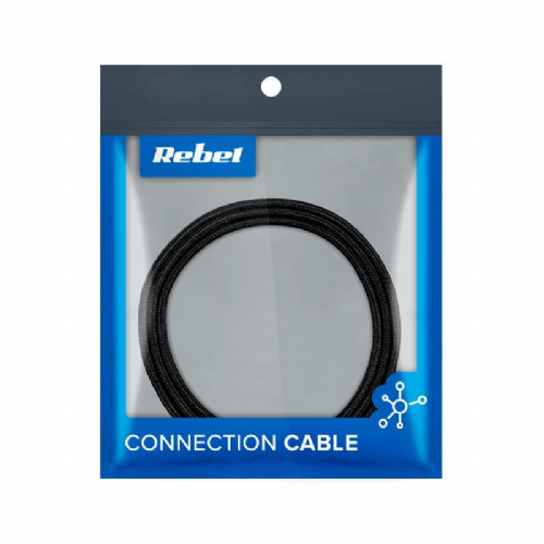 USB-kabel Rebel, magnetni, 3 v 1 (mikro USB, USB-C, lightning), 1 m, črn