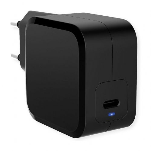 VALUE USB polnilnik z evro vtičem, 1 vhod (Type-C PD), 45 W