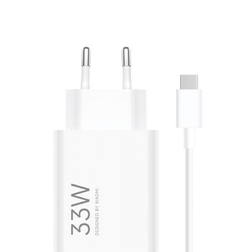 Hišni polnilec za telefon Xiaomi 33W, pametno hitro polnjenje, USB-A izhod, vključen USB-A na USB-C kabel, podpora AC 100–240V