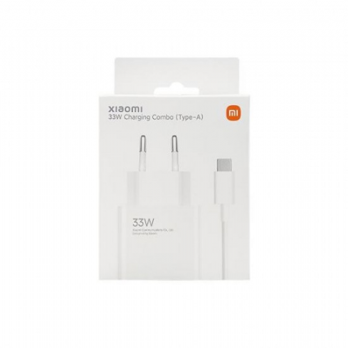 Hišni polnilec XIAOMI MDY-16- EF USB A 33W s kablom Type C  3A - bel (EuBlister)