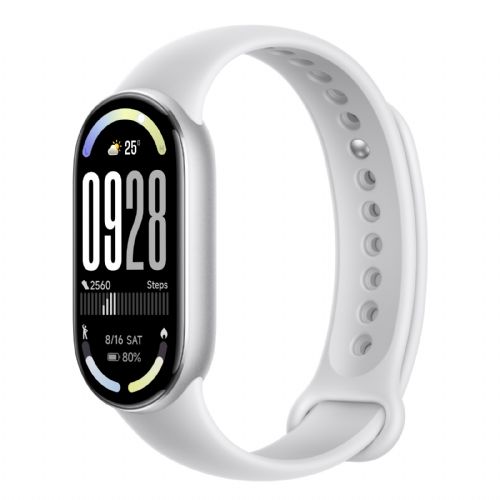 Pametna zapestnica Xiaomi Smart Band 10 Glacier Silver Bluetooth 5.4, 233 mAh, 1,72&quot;, 5 ATM, merilnik pospeška, giroskop, senzor PPG