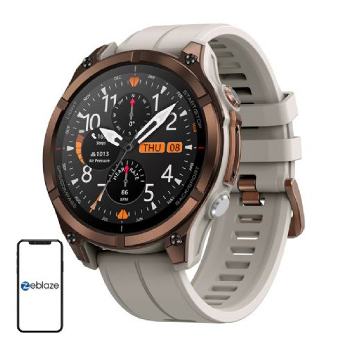 Pametna ura Zeblaze Stratos 4 Pro AMOLED, 6 GNSS, 170 športnih načinov, 60 dni baterije, vodoodporna 5 ATM (rjava)