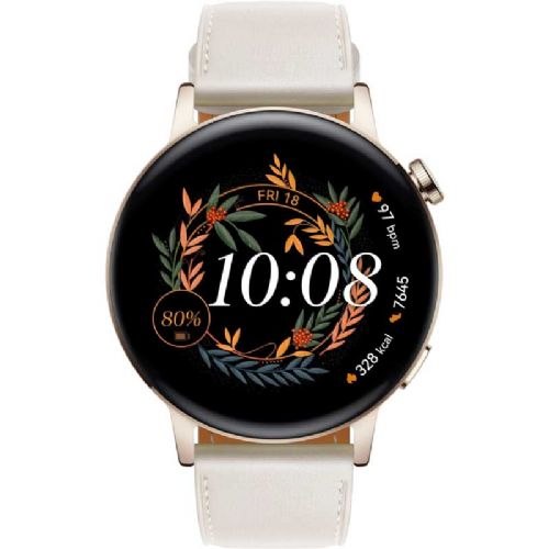 Smartwatch Huawei Watch GT3 42mm Leather Strap Light Gold EU Enaa