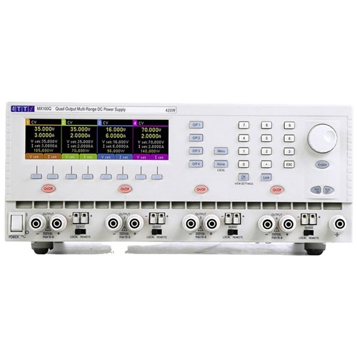 Aim TTi MX100Q-S2 laboratorijski napajalniki, nastavljivi  0 - 35 V/DC 0 - 6 A 420 W RS-232, USB, LAN  Število izhodov 4 x