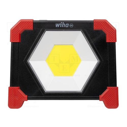 Akumulatorski gradbeni reflektor Wiha 30 W, črna/rdeča, integrirana baterija