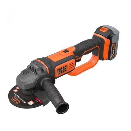 Akumulatorski kotni brusilnik Black+Decker BCG720,1. 18 V, Li-ion baterija 4 Ah, črna/oranžna