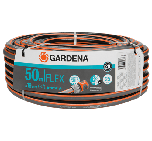Cev za zalivanje Gardena Comfort Flex 19 mm (3/4"), 50 m, črna/oranžna (18055-20)
