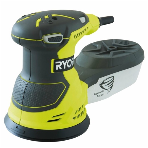 Ekscentrični brusilnik Ryobi ROS300A  (svetlo zelena/antracitna, torba za orodje, 20-delni komplet brusnih papirjev)