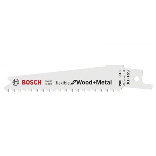 Fleksibilen list za sabljasto žago za les in kovino Bosch S 511 DF , 5 kosov (dolžina 100 mm)