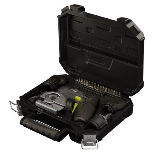 Akumulatorski vijačnik Goobay 4v1 mini set, 5V, 8 Nm, LED osvetlitev, Li-ion baterija, 27 nastavkov