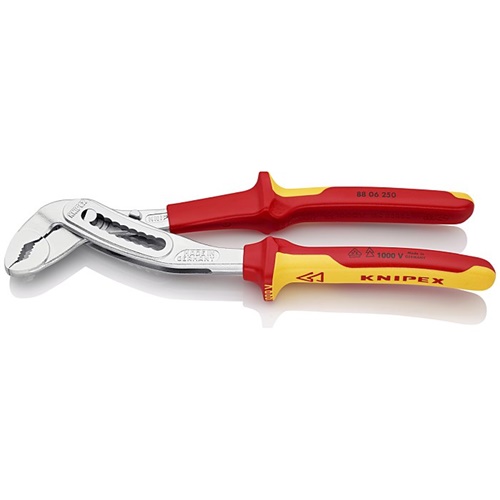 Klešče za cevi/vodno črpalko Knipex Alligtor 88 06 250, 250 mm, rumena/rdeča