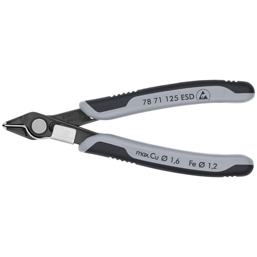 Klešče za eletroniko Knipex Super Knips ESD 78 71 125, siva/črna