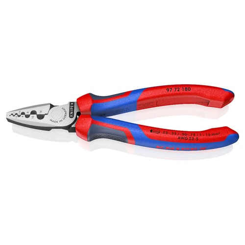 Klešče za stiskanje Knipex 97 72 180 (za žične končne tulke od 0,25 do 16 mm²)