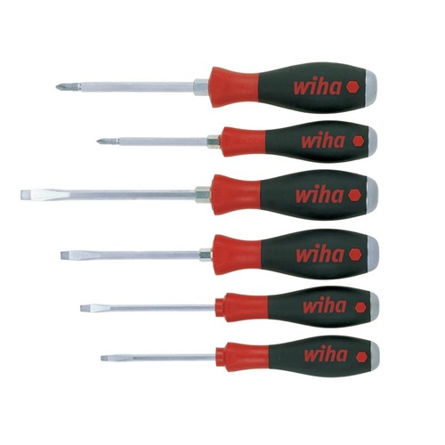Komplet izvijačev Wiha  SoftFinish, 6-delni (črno-rdeč)