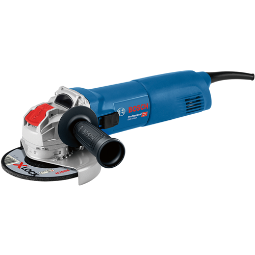 Kotni brusilnik Bosch X-LOCK  GWX 14-125 Professional (moder, 1400 W, z diamantno rezalno ploščo)