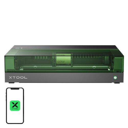 2-v-1 laserski gravirni stroj xTool S1 40W All-in-One Kit (črn)