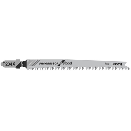 List za vbodno žago Bosch T 234 X Progressor, 117 mm, HCS, progresivna delitev zob, T-krak, 25 kosov