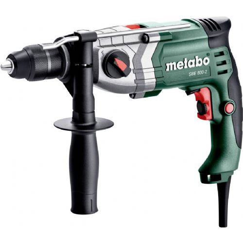 Udarni vrtalnik Metabo SBE 800-2, 800 W, 2 hitrosti, spremenljiva hitrost, varnostna sklopka, desno-levo vrtenje