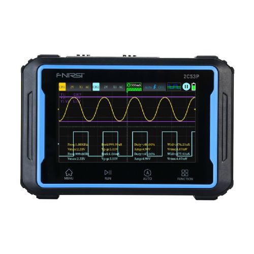 Prenosni 3-v-1 osciloskop FNIRSI 2C53P z zaslonom na dotik 4,3"